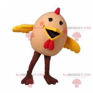 Reusachtige kippenei mascotte. Vogel mascotte - Redbrokoly.com